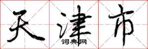 天津市怎么写好看,天津市书法图片