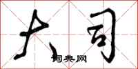 大司怎么写好看,大司书法图片