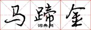 马蹄金怎么写好看,马蹄金书法图片