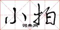 小拍怎么写好看，小拍书法图片