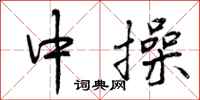 中操怎么写好看，中操书法图片