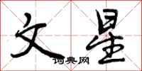 文星怎么写好看，文星书法图片