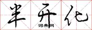 半开化怎么写好看，半开化书法图片