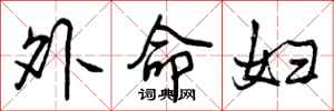 外命妇怎么写好看,外命妇书法图片