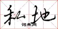 私地怎么写好看，私地书法图片