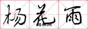杨花雨怎么写好看，杨花雨书法图片