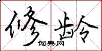 修龄怎么写好看，修龄书法图片