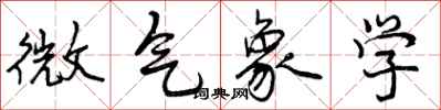 微气象学怎么写好看，微气象学书法图片
