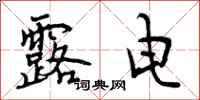 露电怎么写好看,露电书法图片