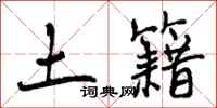 土籍怎么写好看，土籍书法图片