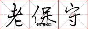 老保守怎么写好看，老保守书法图片