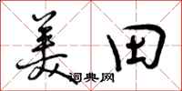 美田怎么写好看,美田书法图片