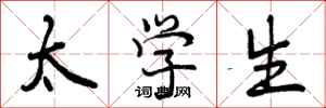 太学生怎么写好看,太学生书法图片