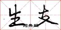生支怎么写好看,生支书法图片