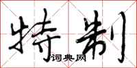 特制怎么写好看,特制书法图片