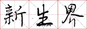 新生界怎么写好看，新生界书法图片