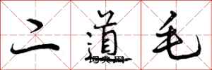 二道毛怎么写好看,二道毛书法图片