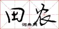 田农怎么写好看,田农书法图片