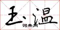 玉温怎么写好看，玉温书法图片