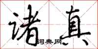 诸真怎么写好看，诸真书法图片
