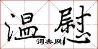 温慰怎么写好看，温慰书法图片