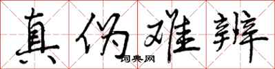 真伪难辨怎么写好看,真伪难辨书法图片