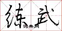 练武怎么写好看,练武书法图片