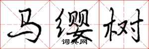 马缨树怎么写好看,马缨树书法图片