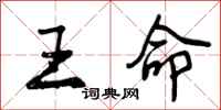 王命怎么写好看，王命书法图片