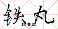 铁丸怎么写好看,铁丸书法图片