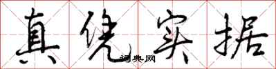 真凭实据怎么写好看，真凭实据书法图片