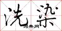 洗染怎么写好看，洗染书法图片