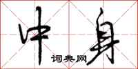 中身怎么写好看，中身书法图片