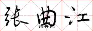 张曲江怎么写好看,张曲江书法图片