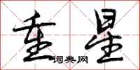 重星怎么写好看，重星书法图片
