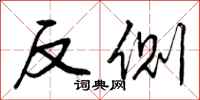 反侧怎么写好看，反侧书法图片