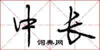 中长怎么写好看，中长书法图片