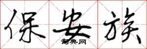 保安族怎么写好看,保安族书法图片