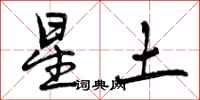 星土怎么写好看,星土书法图片
