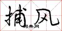 捕风怎么写好看,捕风书法图片