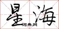 星海怎么写好看，星海书法图片