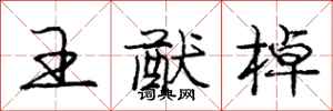 王猷棹怎么写好看，王猷棹书法图片