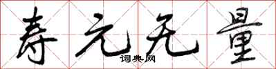 寿元无量怎么写好看,寿元无量书法图片