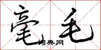 毫毛怎么写好看，毫毛书法图片