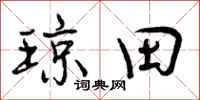琼田怎么写好看,琼田书法图片