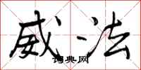 威法怎么写好看，威法书法图片