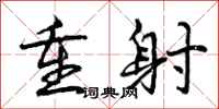 重射怎么写好看，重射书法图片