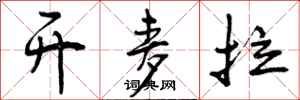 开麦拉怎么写好看,开麦拉书法图片