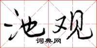 池观怎么写好看，池观书法图片