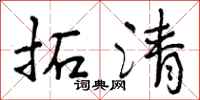拓清怎么写好看,拓清书法图片
